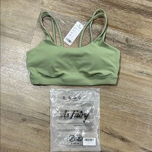 Green Sports Bra jade NWT